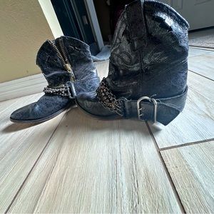 Faux leather boots size 7